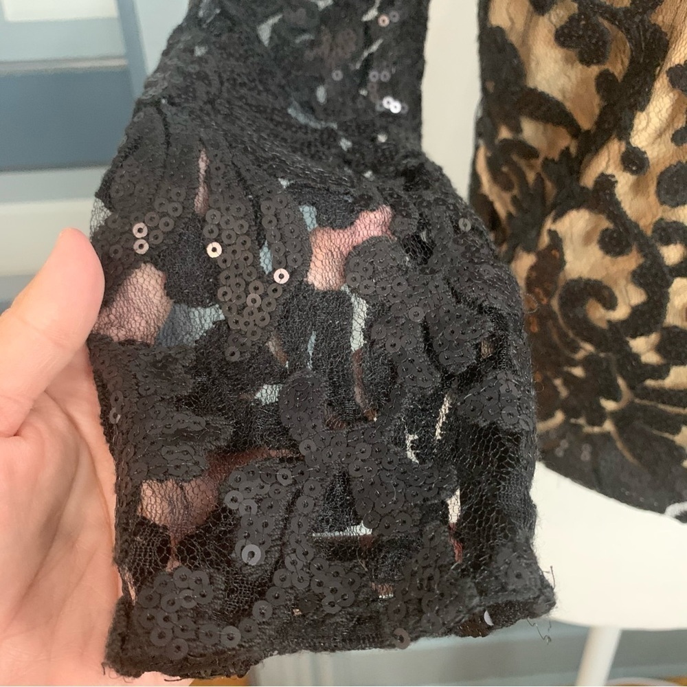 Diane von Furstenberg Black Sequin Top - Picture 3 of 10